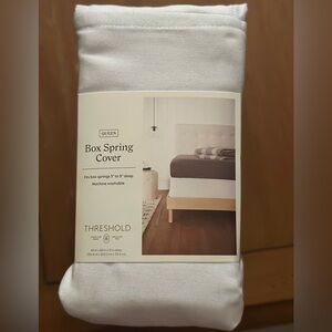 Queen Box Spring Cover | White | Threshold | 5 in - 9 in Deep | NWT 🏷️ OEKO-TEX